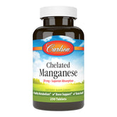 Carlson manganèse chélaté 20 mg — bouteille prête, absorption potentielle efficace.