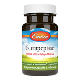 Carlson Serrapeptase capsules délai-release pour un soutien immunitaire potentiel.