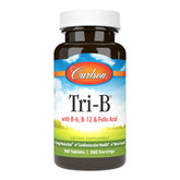 Carlson Tri-B comprimés sur table pour énergie quotidienne et bien-être.