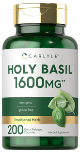 Carlyle capsules basilic-sacré dans flacon, prise quotidienne facilitée.