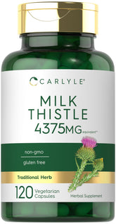 Carlyle Chardon-Marie – Bouteille de gélules, complément végétarien potentiel pour le bien-être quotidien.