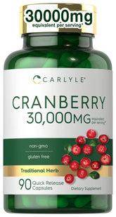 Carlyle Cranberry: bouteille du supplément pour le quotidien et le bien-être potentiel.