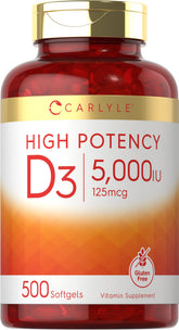 Carlyle D3 5000 UI, bouteille: soutien quotidien possible à la vitalité.