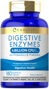 Carlyle enzymes digestives: bouteille de capsules prête pour un soutien digestif quotidien.
