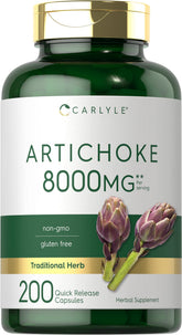 Capsules Carlyle Extrait Artichaut dans une bouteille, soutien potentiel à la vitalité.