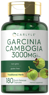 Flacon Carlyle Garcinia Cambogia pour une routine bien-être quotidienne.