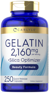 Carlyle gélatine capsules dans la bouteille, usage quotidien potentiel.