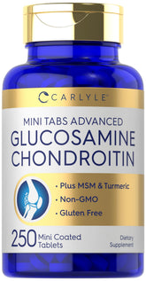 Carlyle Glucosamine Chondroitin MSM tablettes mini, faciles à avaler dans la routine quotidienne