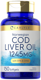 Carlyle huile foie morue norvégienne bouteille: source naturelle d'EPA et DHA.