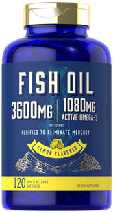 Carlyle – bouteille huile poisson 3600mg avec étiquette citron