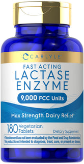Carlyle Lactase 9000 FCC, boîte; facilite la digestion des produits laitiers.