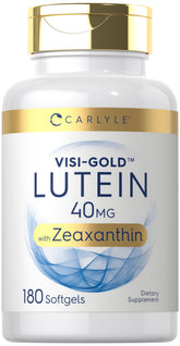Carlyle lutéine-zéaxanthine – bouteille avec gélules pour le soutien visuel.