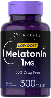 Carlyle Mélatonine: bouteille visible pour routine nocturne calme et naturelle