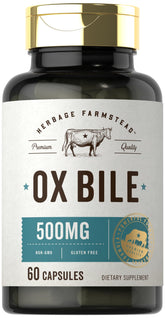 Carlyle Ox Bile – bouteille 500 mg, gélules faciles pour votre routine digestive quotidienne