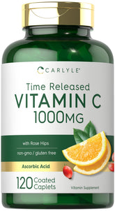 Bouteille Carlyle Vitamine C 1000 mg, soutien quotidien à l'immunité.