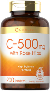 Carlyle Vitamine C 500 mg bouteille: apport quotidien en vitamine C.