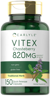 Carlyle Vitex Chasteberry: bouteille 150 gélules, soutien potentiel au bien-être féminin
