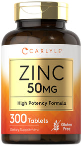Carlyle Zinc 50 mg – Bouteille de comprimés, soutien quotidien de l'énergie