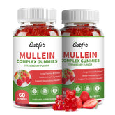 Catfit Gommes Mullein : bouteille visible, soutien doux des voies respiratoires.