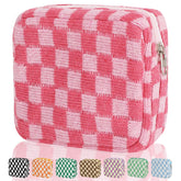 Pochette CekPo au motif carreaux, rangement compact pour protections hygiéniques.