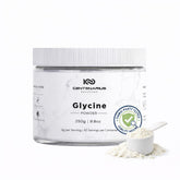 Centenarius Nutrition Glycine Poudre, pot ouvert, récupération après l’effort facilitée.