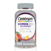 Centrum MultiGummies femmes 50+ : bouteille de gummies multivitaminés aromatisées