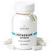 CHEERS Potassium Citrate: bouteille pratique pour soutenir l'équilibre électrolytique au quotidien.