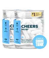 Bouteille Cheers Relief de 24 dosettes, pratique après soirée.