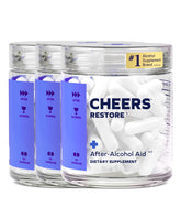 Cheers Restore – bouteille et dose, soutien potentiel après consommation responsable.