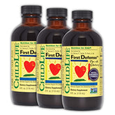 CHILDLIFE ESSENTIALS Premier Defense, bouteille-sirope, soutien potentiel au système immunitaire des enfants.