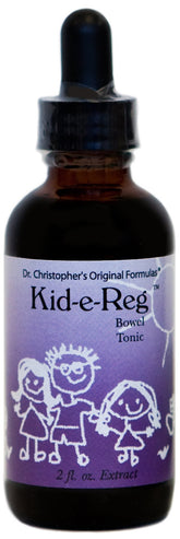 Kid-e-Reg tonique intestinal de Christopher’s Original Formulas, bouteille pratique pour le confort digestif.