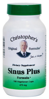 Christopher's Original Formulas Sinus Plus, bouteille de capsules, soutien quotidien du bien-être.