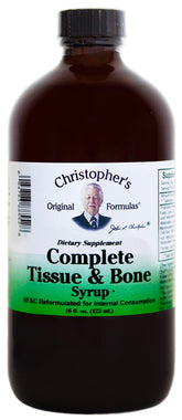 Christopher's Original Formulas Sirop Tissus et Os – bouteille, texture fluide utile en routine bien-être.