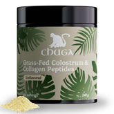 Chuga Shilajit – bouteille montrant colostrum et collagène pour peau et articulation.