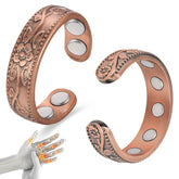 Bague Cigmag cuivre 9X prune avec aimants, confort quotidien.