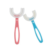 Claiol brosse dents enfant U rose; douceur silicone pour gencives sensibles.