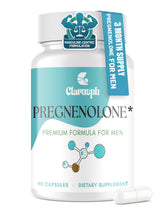 Bouteille Clarusph Pregnenolone 50 mg DHEA, format pratique pour usage quotidien