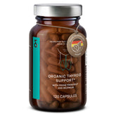 CLAV soutien-thyroïde: bouteille ambrée et capsules, usage quotidien potentiel.