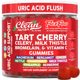 Gomme cerise Clean Nutraceuticals en bouteille, confort potentiel pour les articulations.