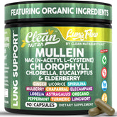 Clean Nutraceuticals – feuille bouillon-blanc en bouteille pour un soutien pulmonaire naturel.