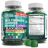 Gomme d'algues marines Clean Nutraceuticals en bouteille, apportant des minéraux essentiels.
