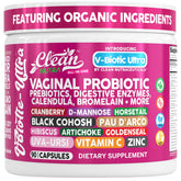 Probiotiques vaginaux Clean Nutraceuticals en capsules pour équilibre intime.
