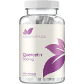 Clear Formulas Quercetine 500mg: bouteille et gélules faciles à prendre au quotidien