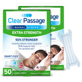 Bandes nasales Clear Passage Extra Fort pour une ouverture nasale instantanée.