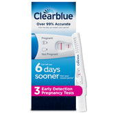 Clearblue Détection Précoce – boîte contenant trois tests pour vérification précoce facile.