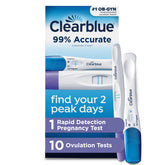 Clearblue boîte kit d’ovulation, présentation claire et facile à comprendre.