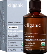 Huile essentielle Frankincense Cliganic, bouteille 1 oz prête à diffuser l'aromathérapie.