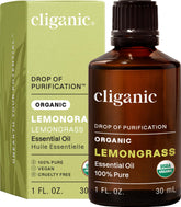 Cliganic huile citronnelle en flacon 1oz idéale pour diffusion aromatique