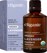 Cliganic Lavande huile essentielle - bouteille prête pour aromathérapie et détente