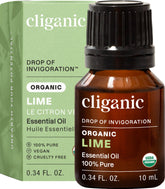 Cliganic Lime huile essentielle — bouteille-pure pour diffusion aromatique.